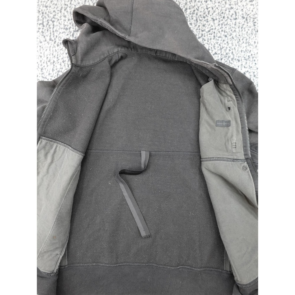 Lululemon Hoodie Mens XL Black Full Zip Fleece Lined Faded Sporty Jacket - Picture 11 of 13